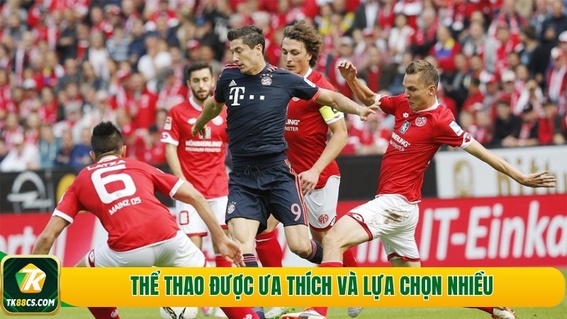 Thể thao được ưa thích và lựa chọn nhiều Thể thao được ưa thích và lựa chọn nhiều