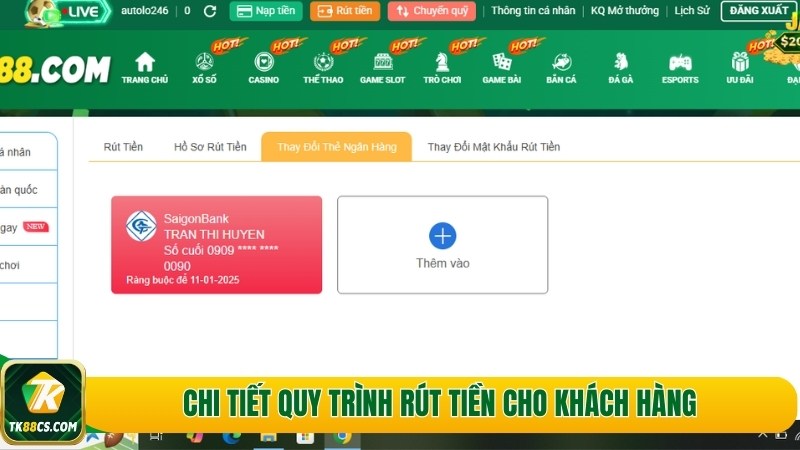 Chi tiết quy trình rút tiền cho khách hàng Chi tiết quy trình rút tiền cho khách hàng